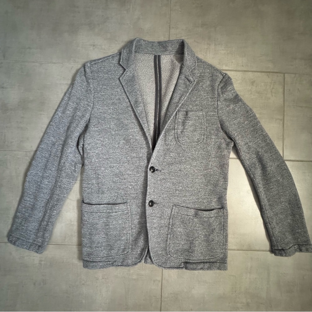 Faherty Inlet Knit Blazer Men’s Medium Light Grey Melange